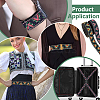 6 Yards 2 Colors Ethnic Style Embroidery Flat Polyester Elastic Triangle Jacquard Cord/Band OCOR-BC0007-68-6