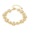 Bear Brass Micro Pave Cubic Zirconia Link Chain Bracelets for Women BJEW-K248-05G-6