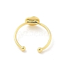 Brass Open Cuff Ring Components KK-G518-06G-03-3