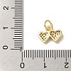 Rack Plating Brass & Clear Cubic Zirconia Pendants KK-L216-051G-3