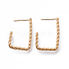 Brass Clear Micro Pave Cubic Zirconia Stud Earrings KK-N232-192-NF-3