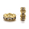 Brass Rhinestone Spacer Beads RB-A006-8MM-G-1