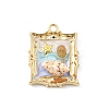 Alloy Enamel with Natural Conch Pendants FIND-G089-01G-1