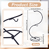 S-Shaped Iron Plant Display Stand with Hooks AJEW-WH0709-295-3