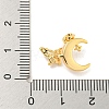 Brass Micro Pave Clear Cubic Zirconia Pendants KK-P275-17G-3