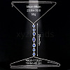 Alloy Capri Blue Rhinestone Teardrop Sexy Body Chains for Bikini WG908AC-02-3