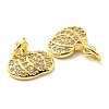 Rack Plating Brass Micro Pave Clear Cubic Zirconia Charms KK-D036-20G-3