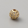 Brass Cubic Zirconia Beads KK-WH0081-09B-G-1