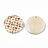 Fruit Seris Printed Wood Pendants WOOD-S045-103A-07-2