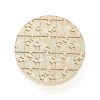 Texture Theme Roung Brass Stamp Head AJEW-M036-06L-G-2