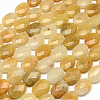 Faceted Oval Natural Topaz Jade Beads Strands G-R303-10-1