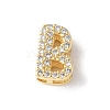 Brass Micro Pave Clear Cubic Zirconia Initial Multi-strand Links KK-S520-01G-02-1