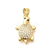 Brass Micro Pave Cubic Zirconia Pendants KK-G519-18G-06-1