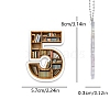 Acrylic 5 Numbers Shaped Book Shelf Pendant Decorations PW-WG11882-05-1