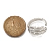 Rack Plating Brass Cuff Finger Rings for Women RJEW-C115-02P-5