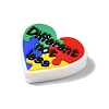 Autism Theme Silicone Focal  Beads SIL-G011-10A-2