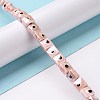 Handmade Porcelain Ceramic Beads Strands LAMP-B021-06G-2