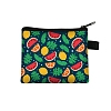 Watermelon Printed Polyester Coin Wallet Zipper Purse PW-WG10570-03-1