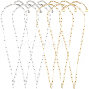 6Pcs 2 Colors 304 Stainless Steel Paperclip Chain Necklaces NJEW-SC0001-58B-7