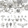 20Pcs 20 Styles Halloween Theme Tibetan Style Alloy Pendants TIBEP-YW0001-91-1