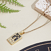 Brass with Cubic Zirconia Pendants Necklaces NJEW-LP0001-45E-G-3