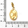 Oval 304 Stainless Steel Rhinestone Pendant Decoration STAS-R159-49G-02-3