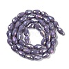 Opaque Solid Color Electroplate Glass Beads Strands LS-EGLA-N013-P6mm-B09-2