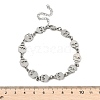 304 Stainless Steel Skull Link Bracelets for Men & Women BJEW-D042-25P-5