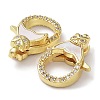 Rack Plating Brass Micro Pave Clear Cubic Zirconia Lobster Claw Clasps KK-F858-07B-G-2