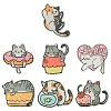 7Pcs 7 Styles Cat Theme Acrylic Pendants MACR-FS0001-72-1