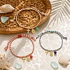 3Pcs 3 Colors Bohemian Brass Religon Cross Virgin Charm Bracelet Sets DS9557-3-3
