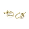 Brass Micro Pave Cubic Zirconia Earring Hooks KK-C048-13G-G-2