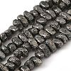 Electroplated Natural Lava Rock Beads Strands G-L606-D02-01D-1