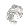 304 Stainless Steel Cuff Open Ring Setting SA-CBA37BC-10P-1