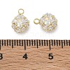 Brass Pave Clear Cubic Zirconia Charms CU-CBAD360-08G-02-3