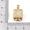 Brass Micro Pave Cubic Zirconia Pendants KK-F919-10B-G-3
