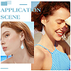 4 Pairs 4 Styles Luminous Transparent Resin & Acrylic Conch Shape Dangle Earrings EJEW-PH01466-5