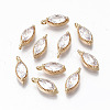 Brass Micro Pave Cubic Zirconia Charms KK-S359-069-RS-1