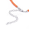 Glass Seed Beaded Necklaces NJEW-JN02691-04-3