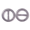 Flat Round Resin Buckle Clasps CRES-WH0013-15E-1