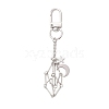 Brass Macrame Pouch Empty Stone Holder Pendant Decoration HJEW-JM03303-02-1
