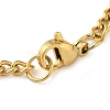 304 Stainless Steel Curb Chain Pendant Necklaces NJEW-H034-01G-3