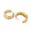 Rack Plating Round Ring Brass Micro Pave Clear Cubic Zirconia Hoop Earrings KK-F876-32G-2