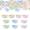 30Pcs 5 Colors Resin Ship with Flower Miniature Ornaments AJEW-TA0005-86-1