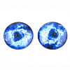 Starry Sky Pattern Printed Glass Cabochons X-GGLA-N004-25mm-D81-1