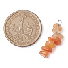 Gradient Color Natural Red Aventurine & Natural Sunstone & Natural Topaz Jade Chip Beaded Pendants PALLOY-JF02791-09-2