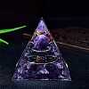 Natural Amethyst Orgone Stone Pyramid PW-WG8ED82-01-1