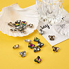 Electroplated Glass Charms EGLA-TA0001-09-12