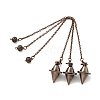 Brass Cable Chain Pointed Dowsing Pendulums HJEW-D004-04-2