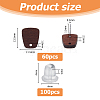60Pcs Wood Stud Earrings Finding EJEW-FI0003-33C-2